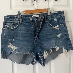 Abercrombie curve love mom jean shorts